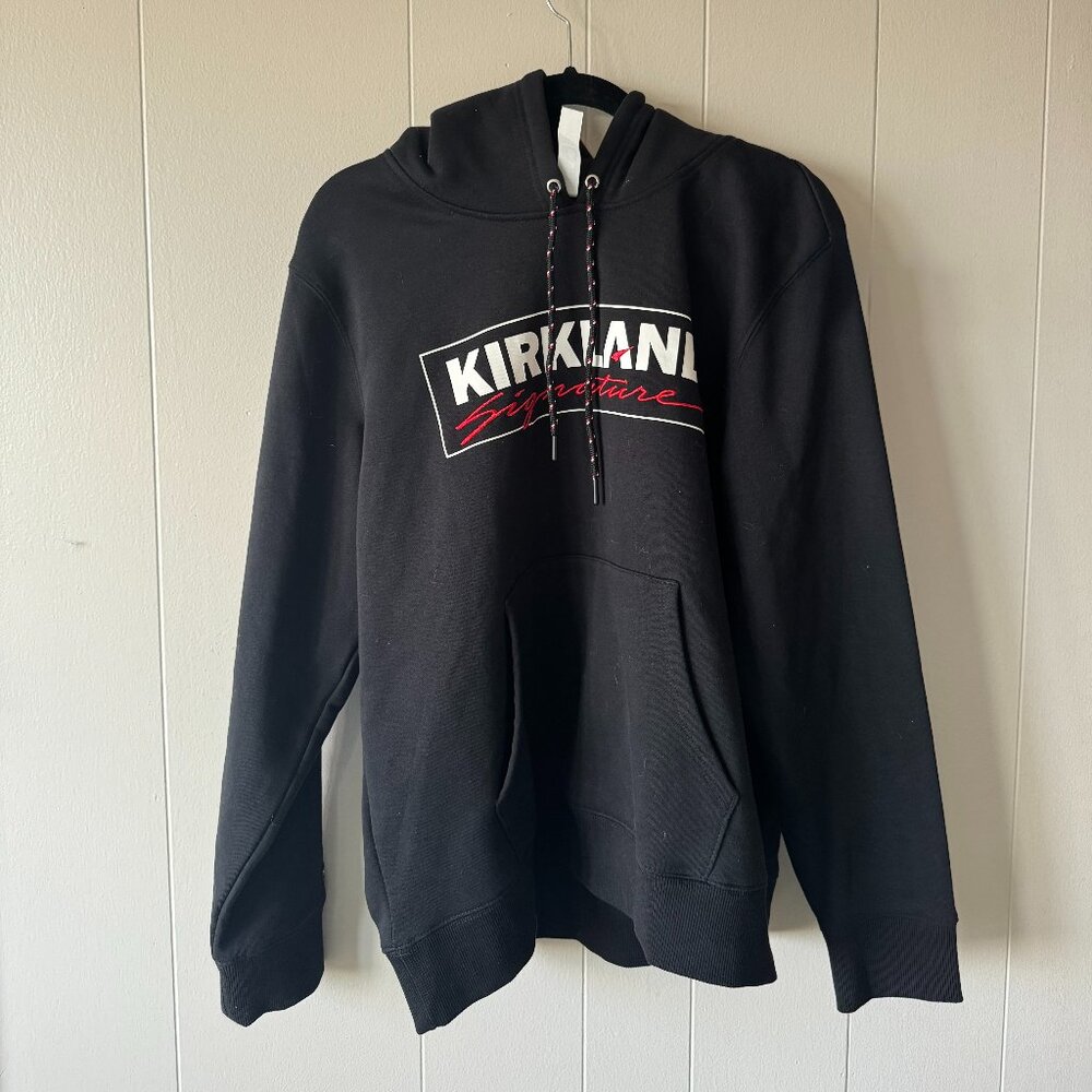 Kirkland Signature Hoodie Black Men’s M / Women’s L Costco Logo Sweatshirt